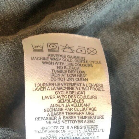 NWOT Roots 73 1/4 Zip Pullover Mens Lg Grey - Picture 8 of 10